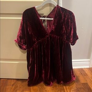 Velvet Burgundy Women's Top